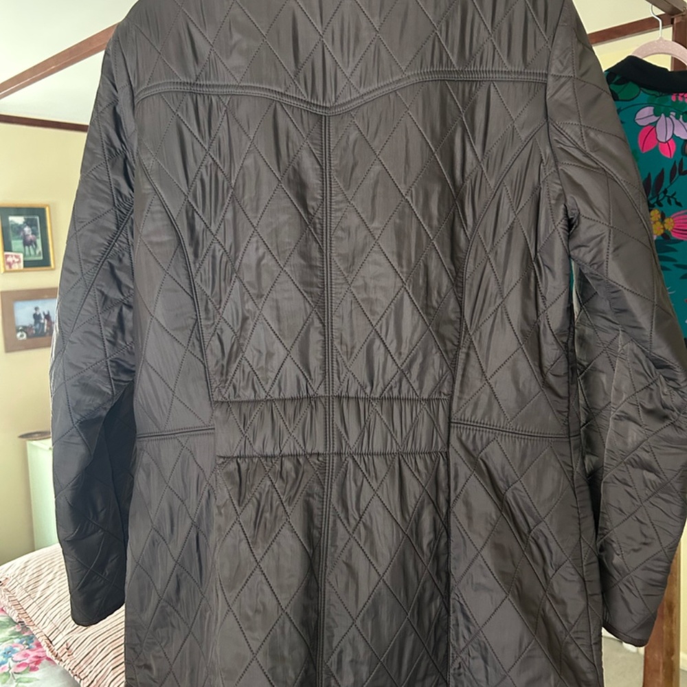 BROWN Barbour Cavalry Quilted polar fleece lined jacket - Picture 10 of 11
